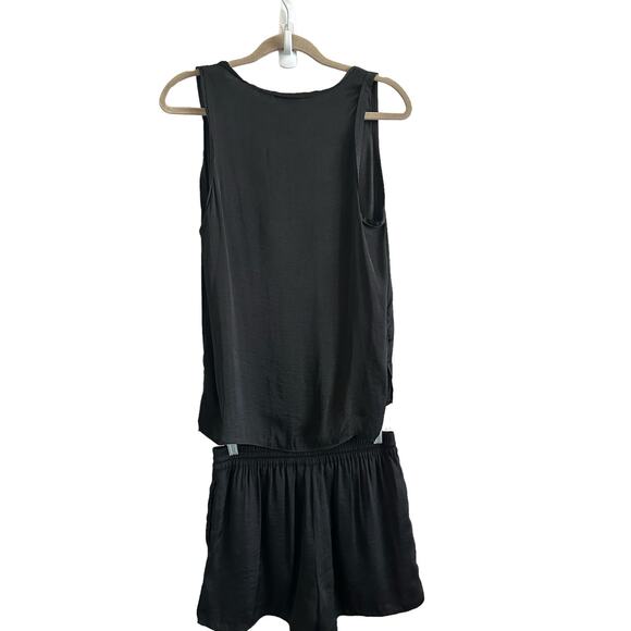 Naked Zebra Sleeveless Black Tank Drawstring Shorts Set - M - Picture 7 of 15